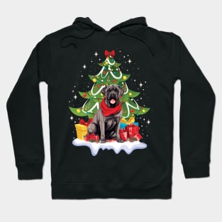 Merry Christmas Tree With Cane Corso Dog Hoodie